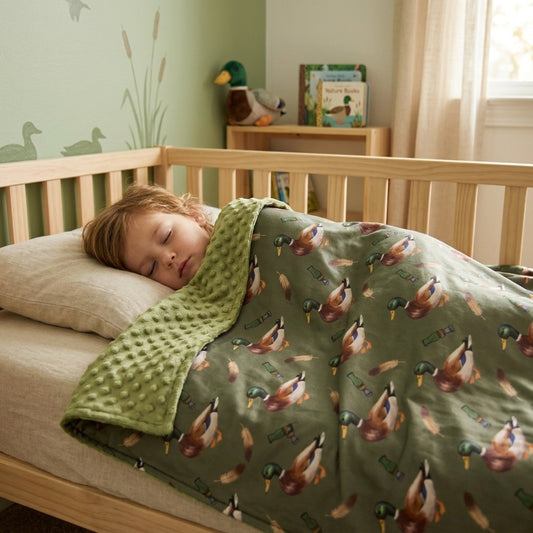 Toddle kids mallard duck design soft blanket