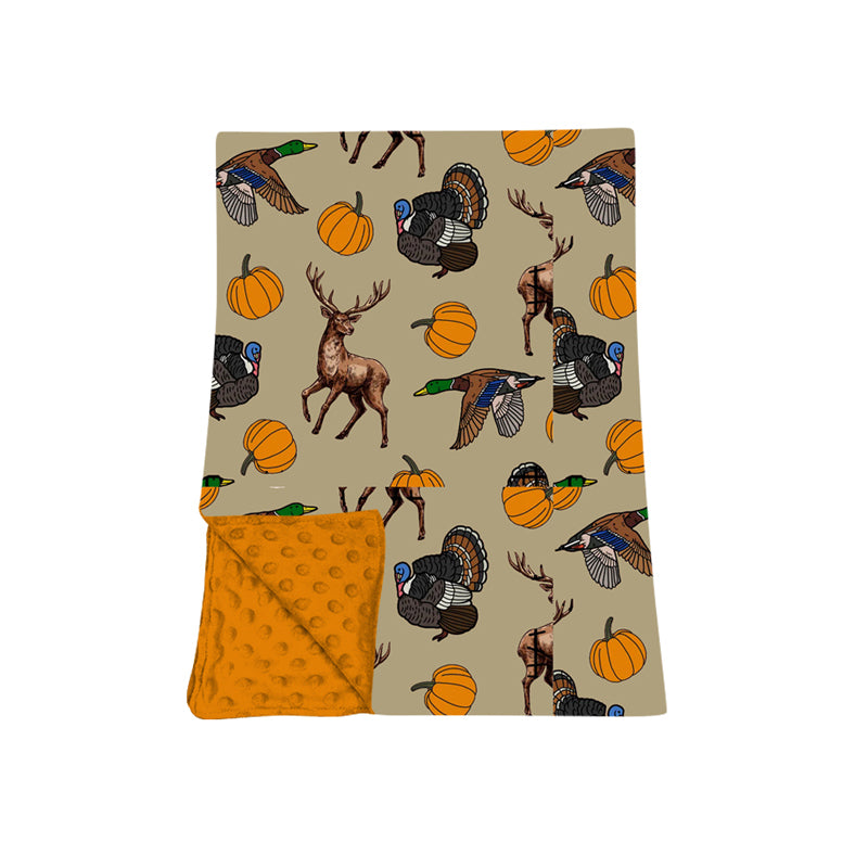 Toddle kids deer duck pumpkin design soft blanket