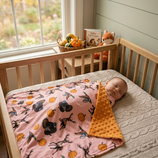 Toddle kids deer duck pumpkin design soft blanket
