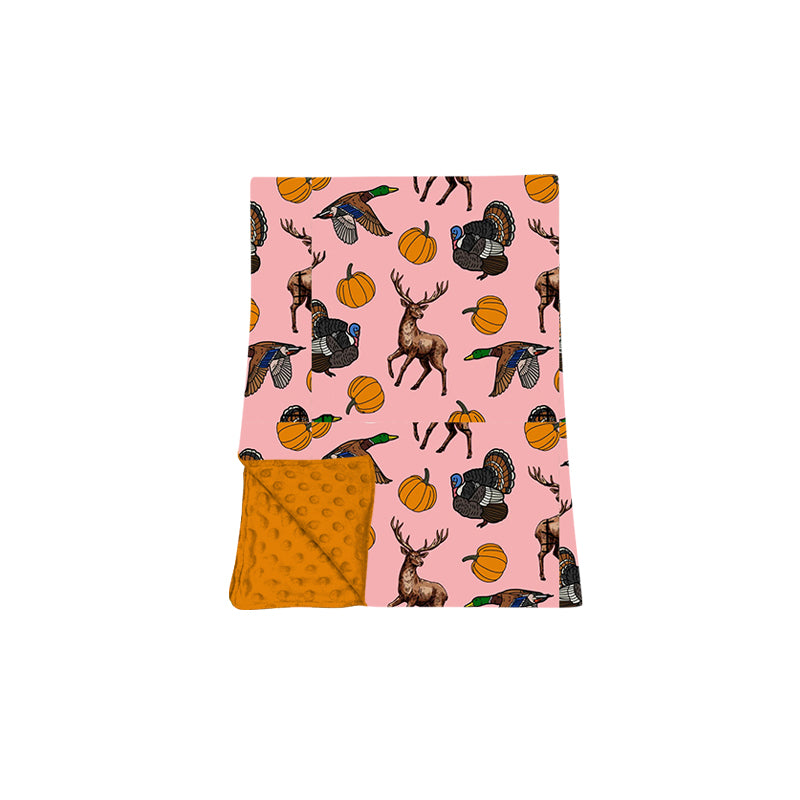 Toddle kids deer duck pumpkin design soft blanket