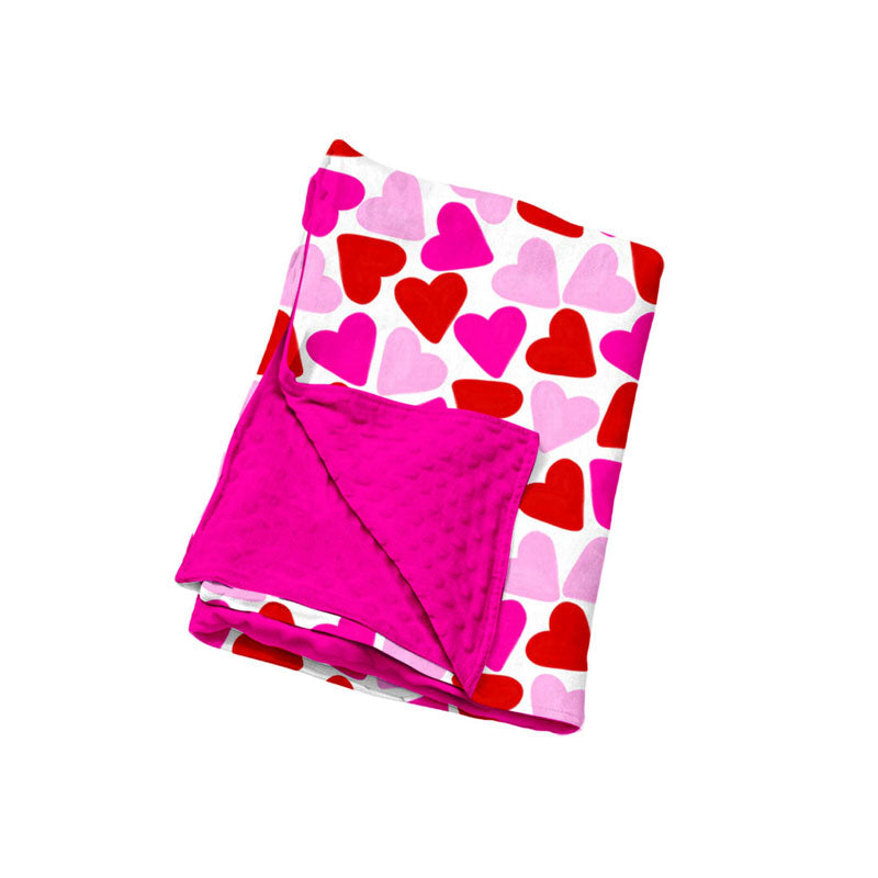 Toddle kids Valentines heart design soft blanket preorder