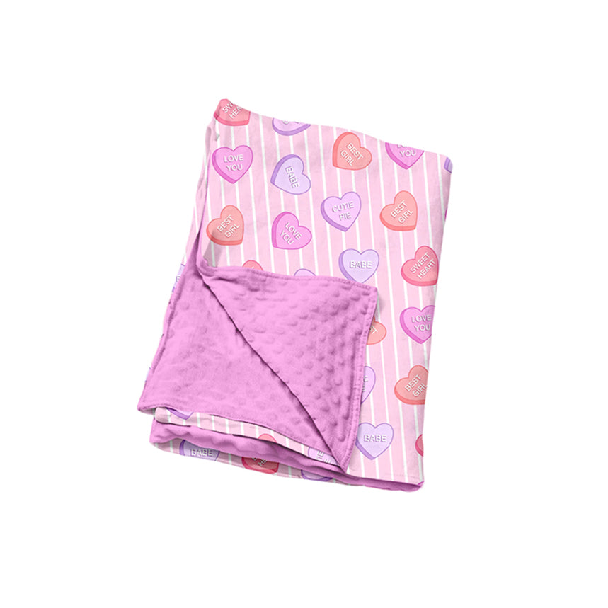 Toddle kids Valentines heart design soft blanket preorder
