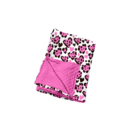 Toddle kids Valentines heart design soft blanket preorder