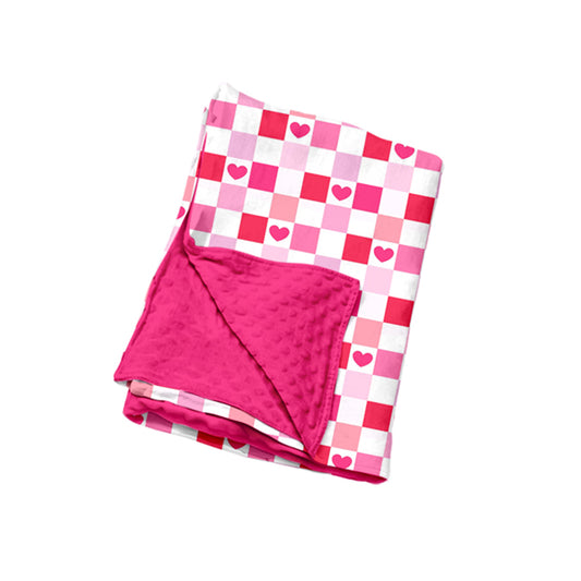 Toddle kids Valentines heart design soft blanket preorder
