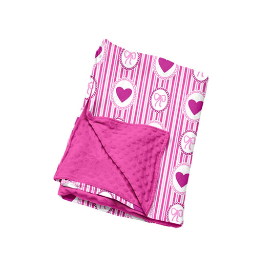Toddle kids Valentines heart design soft blanket preorder