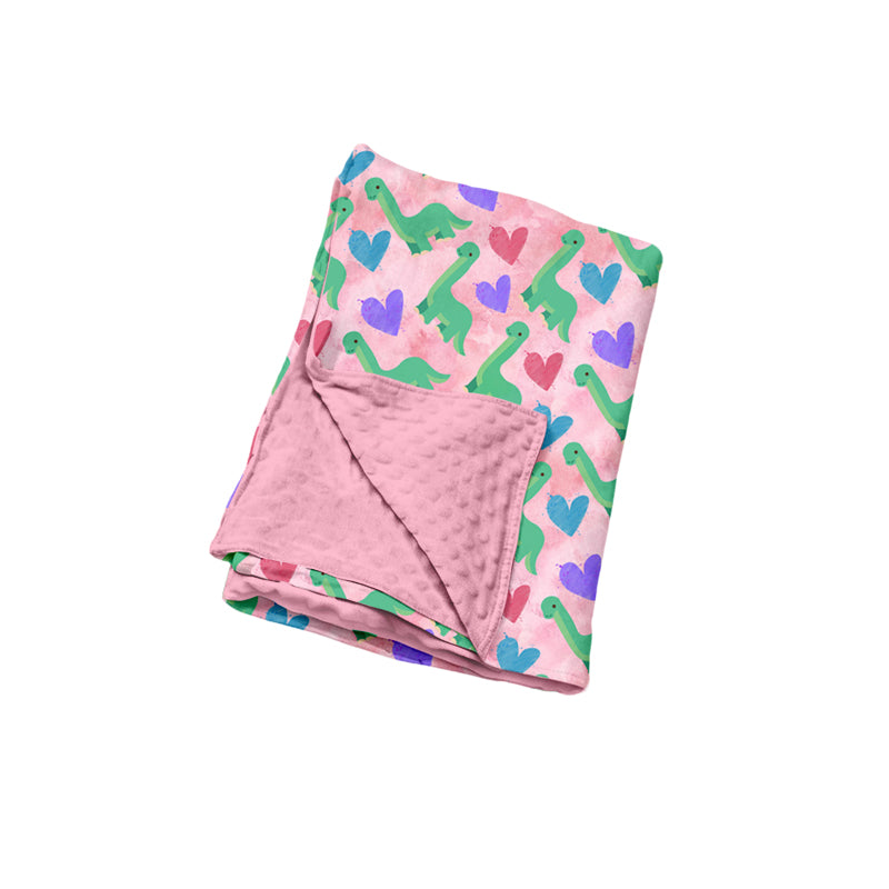 Toddle kids Valentines dinosaur design soft blanket preorder