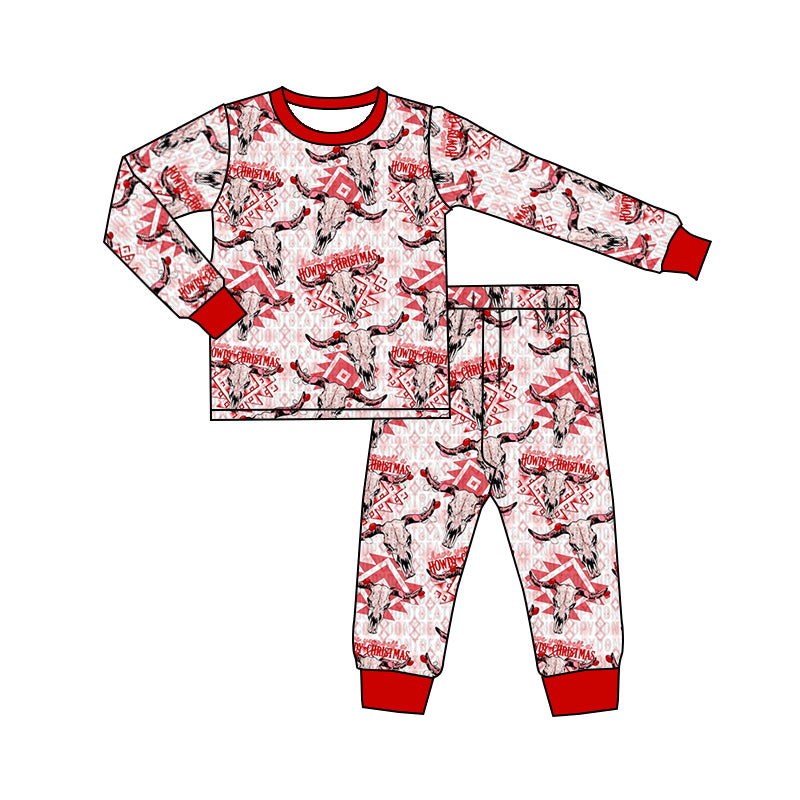 Howdy Christmas girls clothes set wholesale children clothing preorder