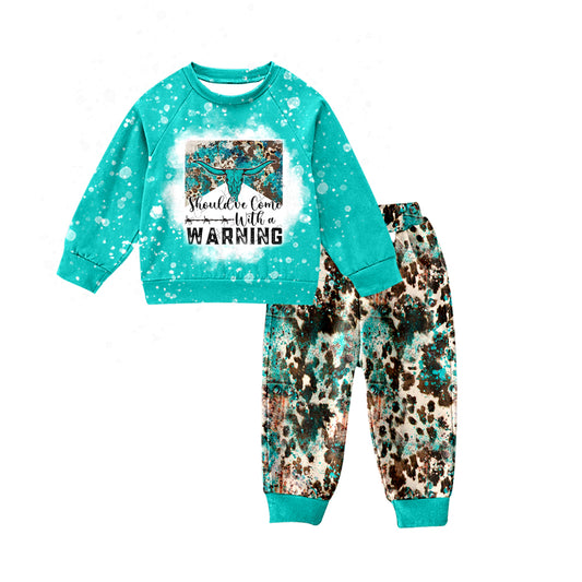 baby boy cow design fall winter clothing set preorder