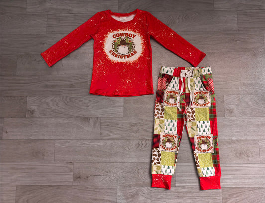 cowboy Christmas baby boy western clothes set preorder