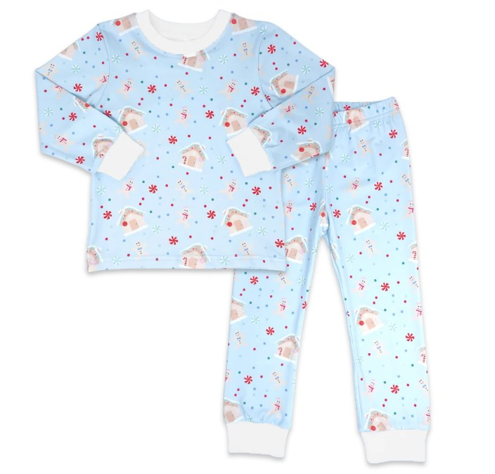 baby boy Christmas candy house pajama set preorder