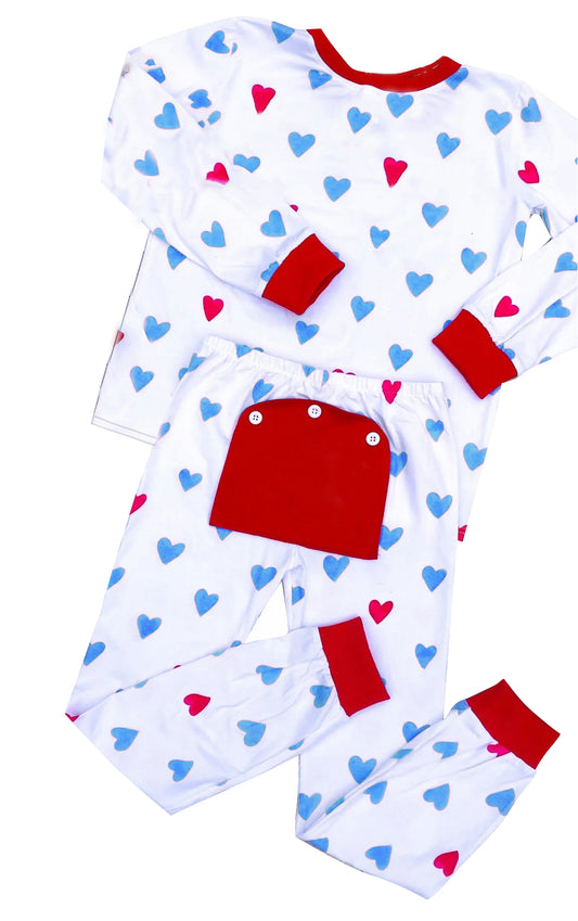 boy heart print Valentines day outfit preorder