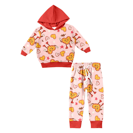 boy long sleeve valentines day heart print hoodie set preorder