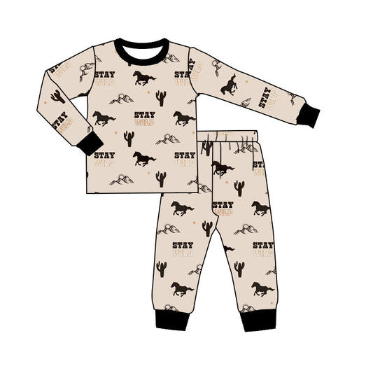 baby boy clothes stay wild western long sleeve outfit