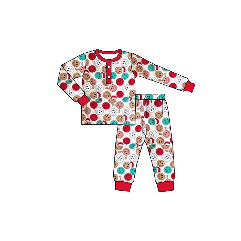 Preorder Adult woman Christmas smile face pajama set