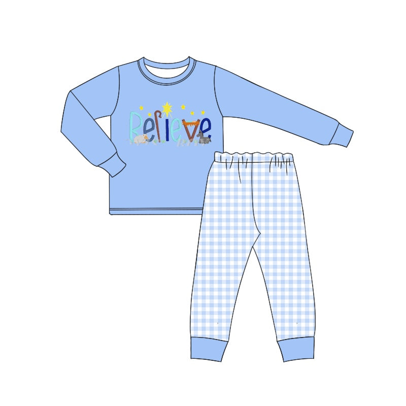 Christmas beliveve long sleeve pajama set preorder