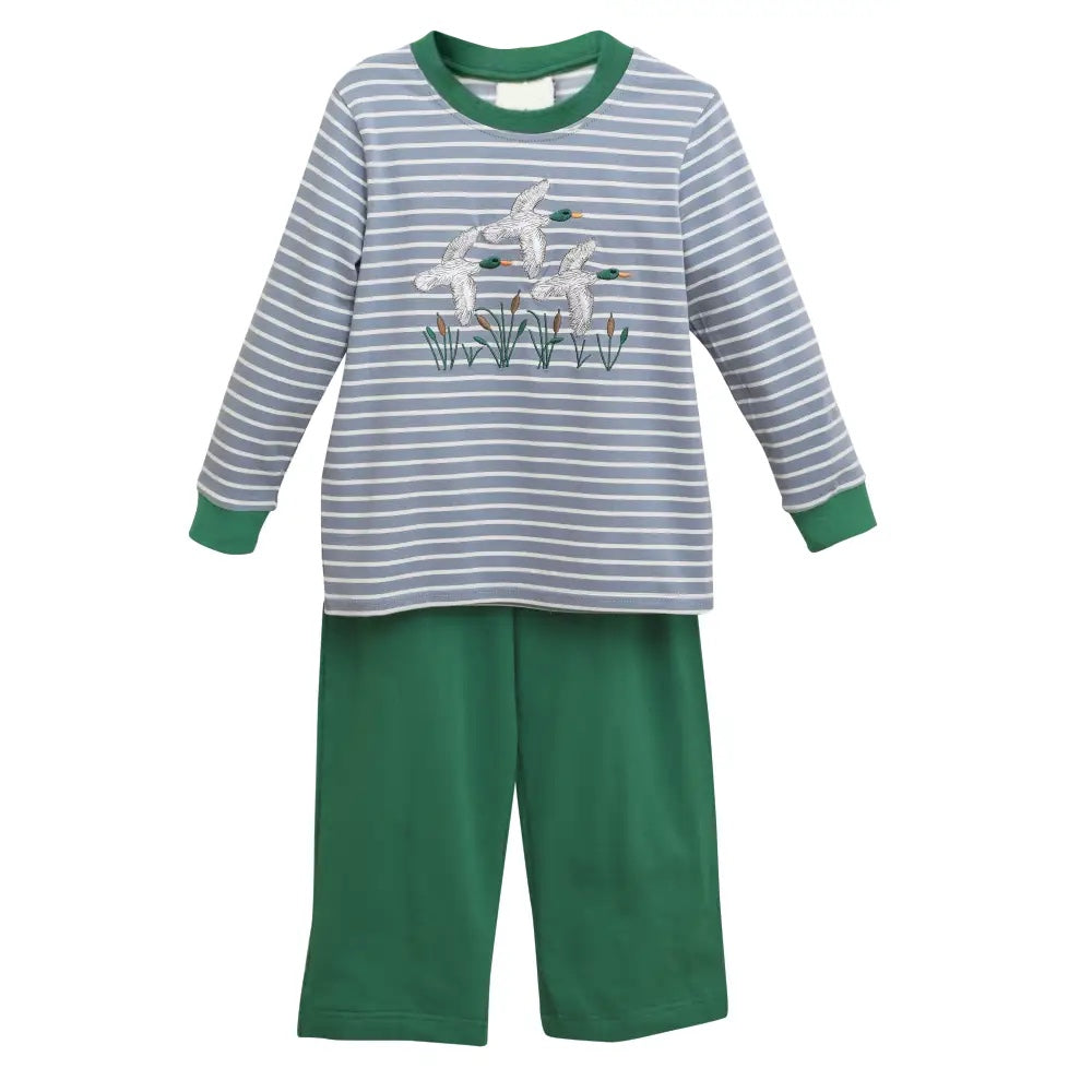 wholesale kids baby boy mallard duck long sleeve clothes preorder