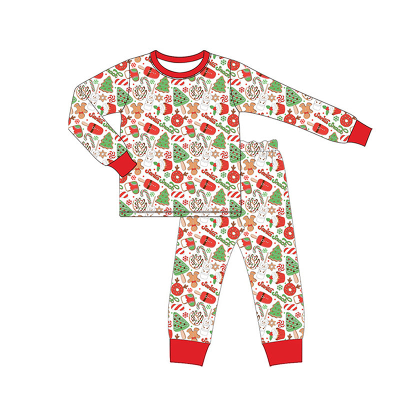 kids baby boy wholesale christmas tree candy cane pants set preorder