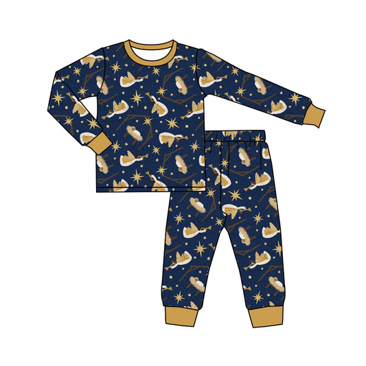 baby boy clothes christmas holly night pajama set preorder