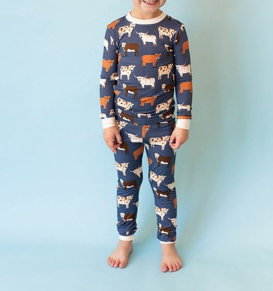 farm animal kids baby boy long sleeve pajama set wholesale price preorder