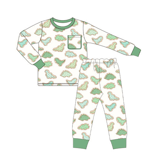 Toddle baby boy dinosaur animal long sleeve pajama set preorder
