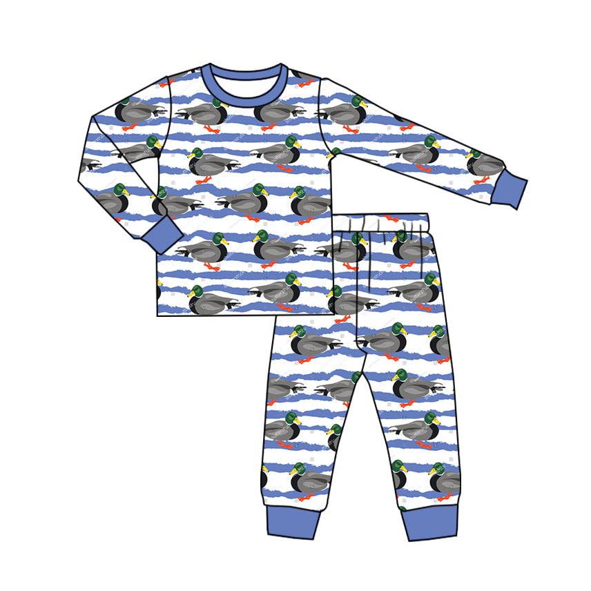 Toddle baby boy mallard duck stripes outfit preorder