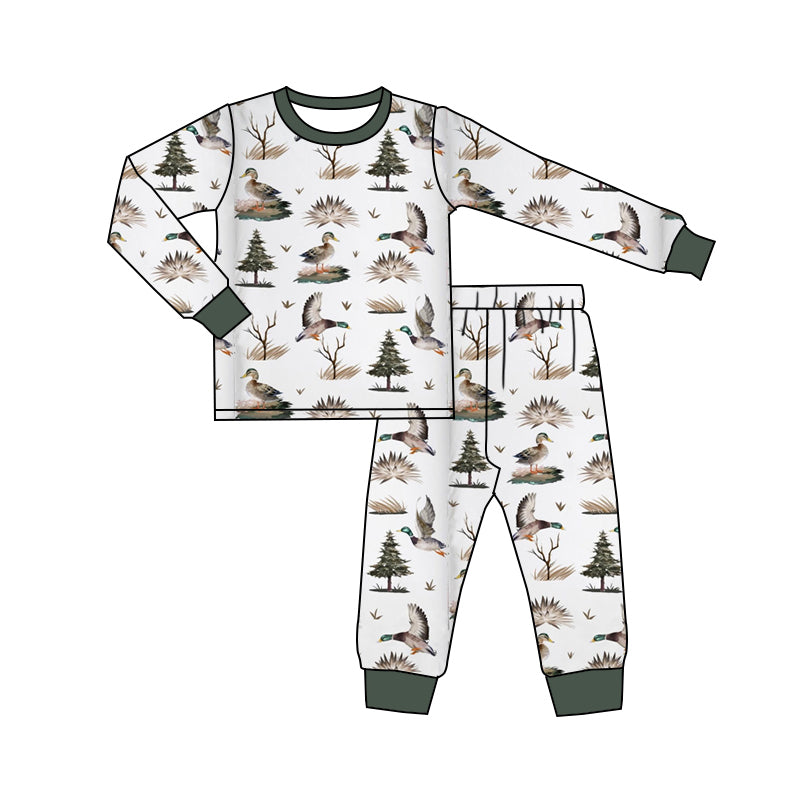 baby boy mallard duck top matching pants fall winter pajama set outfit preorder