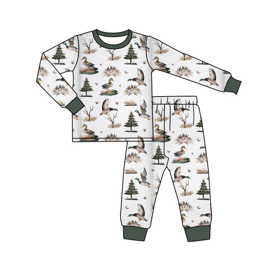 baby boy mallard duck top matching pants fall winter pajama set outfit preorder