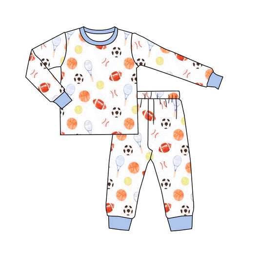 football basketball soccer game day long sleeve pajama set preorder