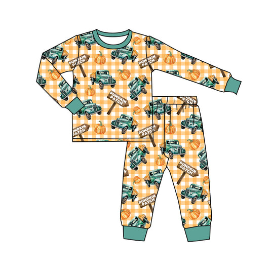 baby boy pumpkin truck long sleeve clothes preorder