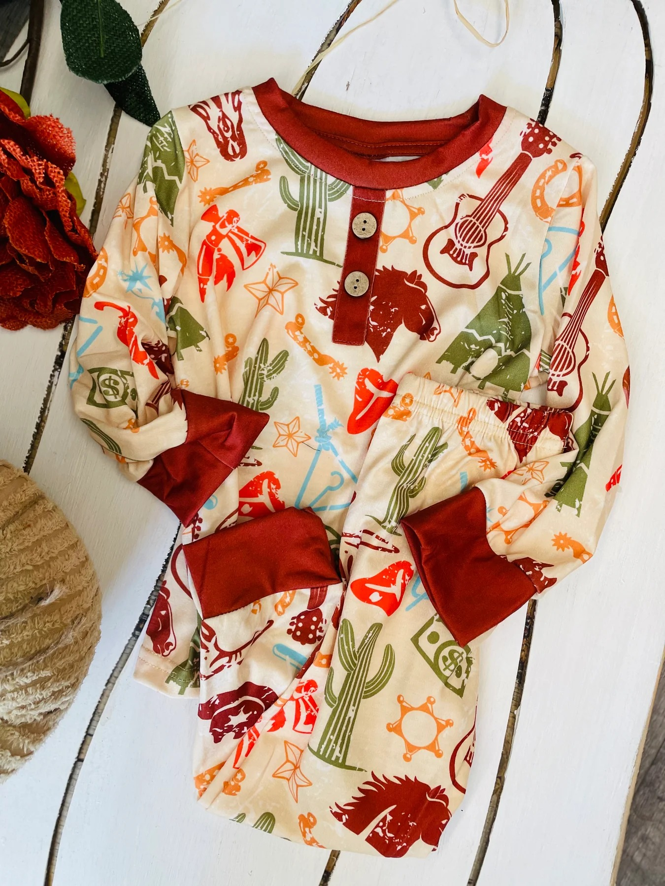 Cowboy western horse long sleeve outfit preorder