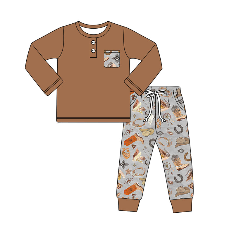 western cowboy long sleeve outfit preorder