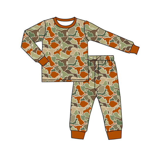 baby boy long sleeve camo cow outfit preorder