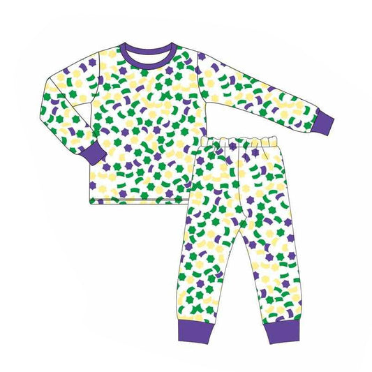 baby boy Mardi Gras long sleeve pajama set preorder