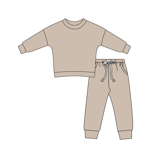 baby boy khaki long sleeve cotton clothes preorder