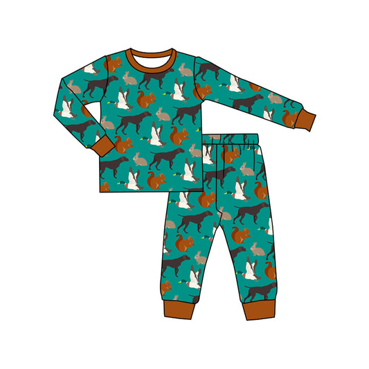 duck dog animals boy long sleeve outfit preorder