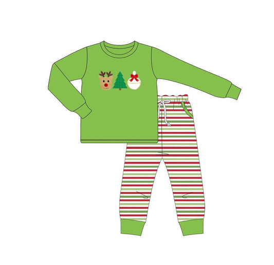 Christmas tree reindeer boy long sleeve outfit preorder