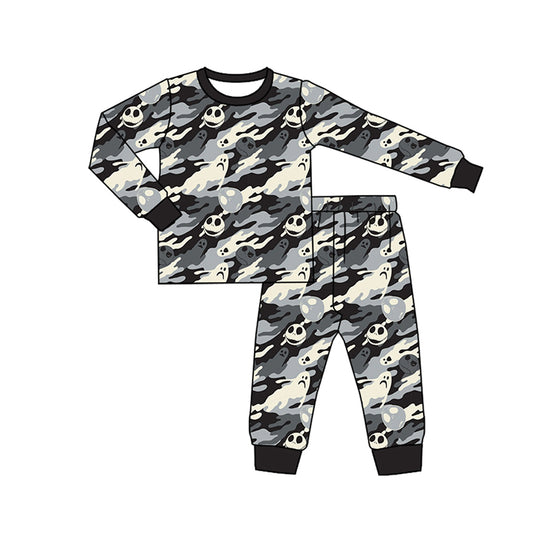 Halloween ghost camo long sleeve matching pajama set preorder