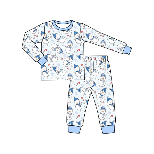 Kids boys Christmas snowman matching outfit preorder