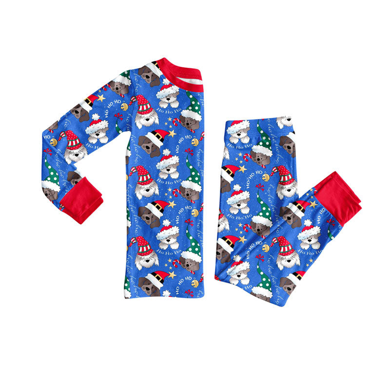 Christmas dog kids boys long sleeve  outfit preorder