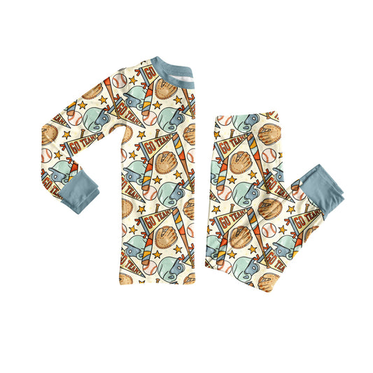Go team babseall boys long sleeve pajama set outfit preorder