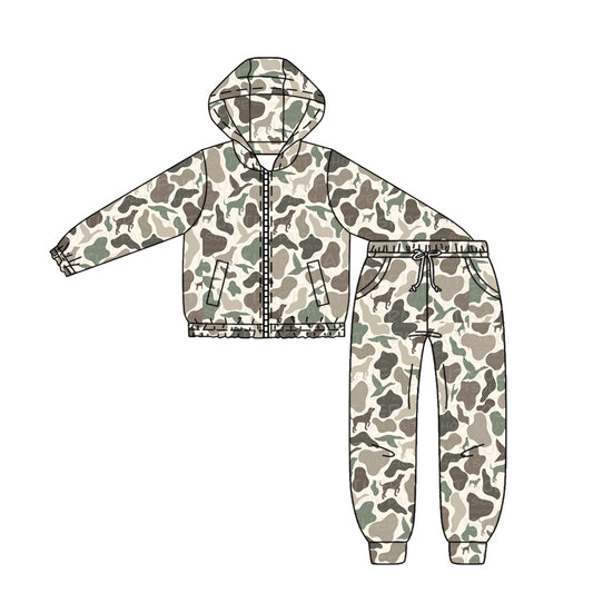 Duck deer camo boys long sleeve hoodie set outfit preorder