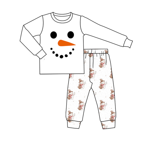 Adult man Christmas snowman long sleeve pajama set preorder
