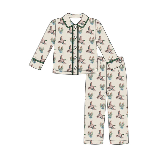Mallard duck boys kids long sleeve pajama set preorder
