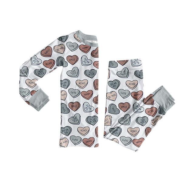 Valentines heart xox boys long sleeve pajama set preorder