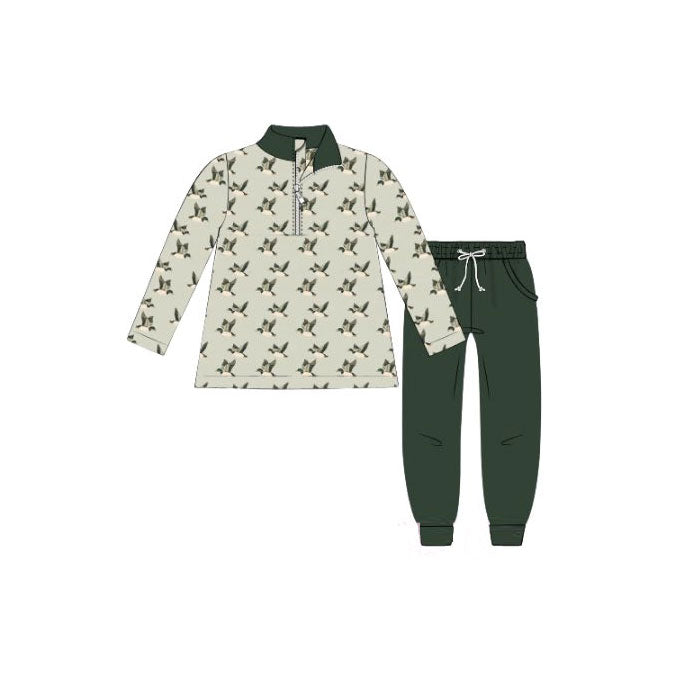 Mallard duck pullover matching pants baby boy long sleeve outfit preorder