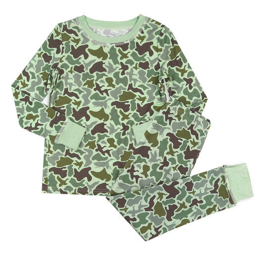 Deer duck camo baby boy long sleeve pajama set outfit preorder