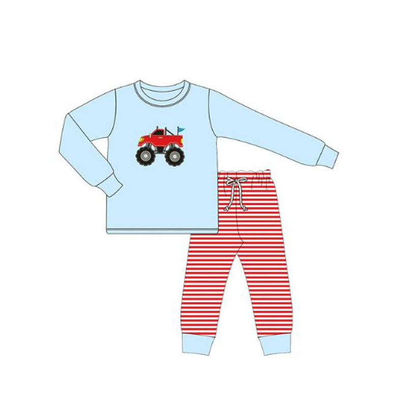 Boy car top matching pants baby boy outfit preorder