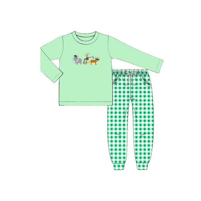 Animal long sleeve top matching pants baby boy outfit preorder