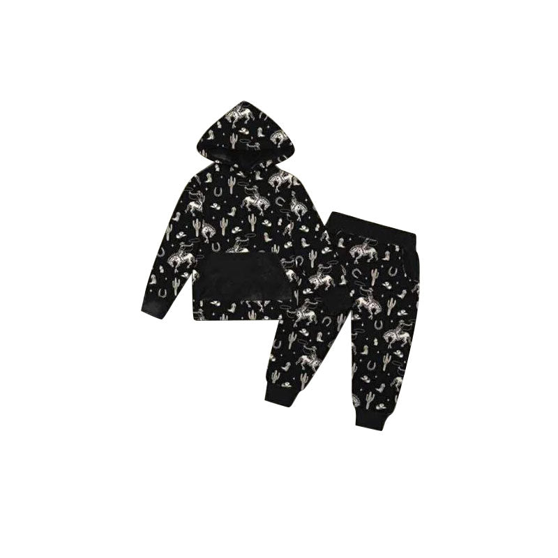 Western cowboy design kids long sleeve outfit preorder