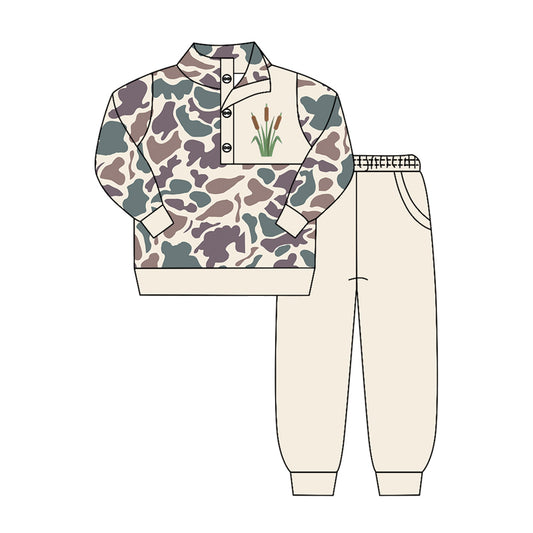Bulrush camo long sleeve pullover top matching pants outfit preorder